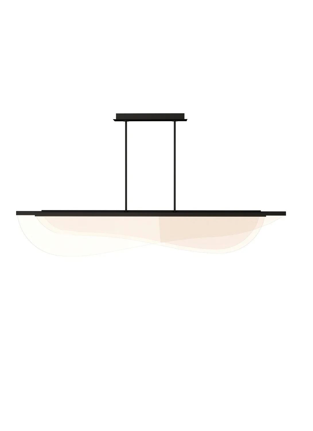 Nyra 60" LED Linear Suspension in Nightshade Black