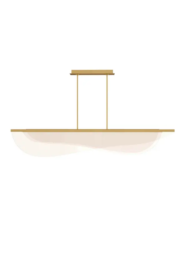 Nyra 60" LED Linear Suspension in Plated Brass