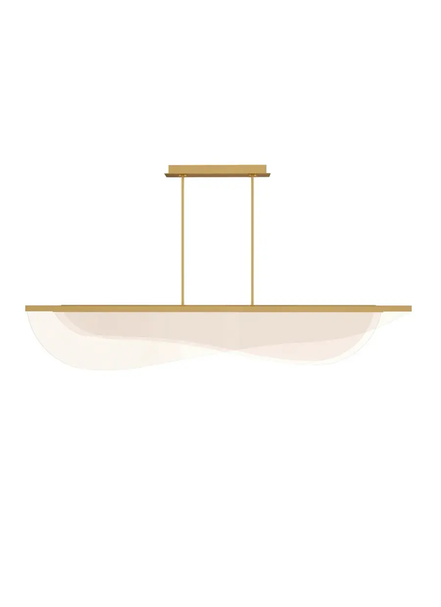 Nyra 60" LED Linear Suspension in Plated Brass