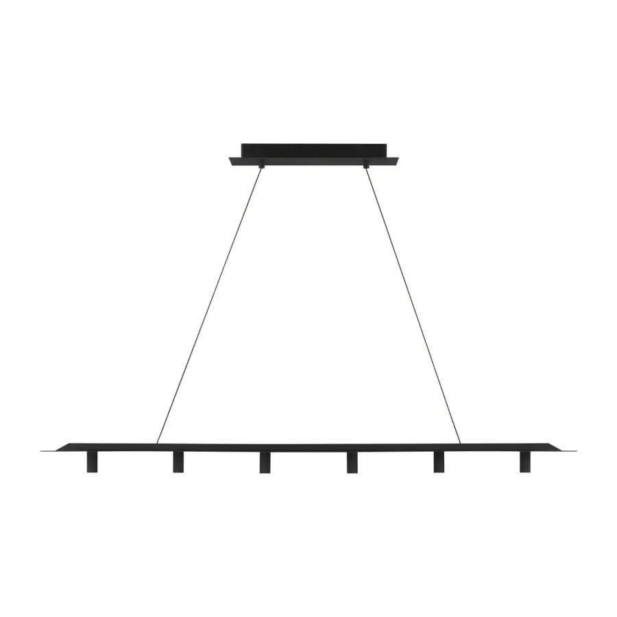 Ponte 50 LED Linear Suspension in Nightshade Black