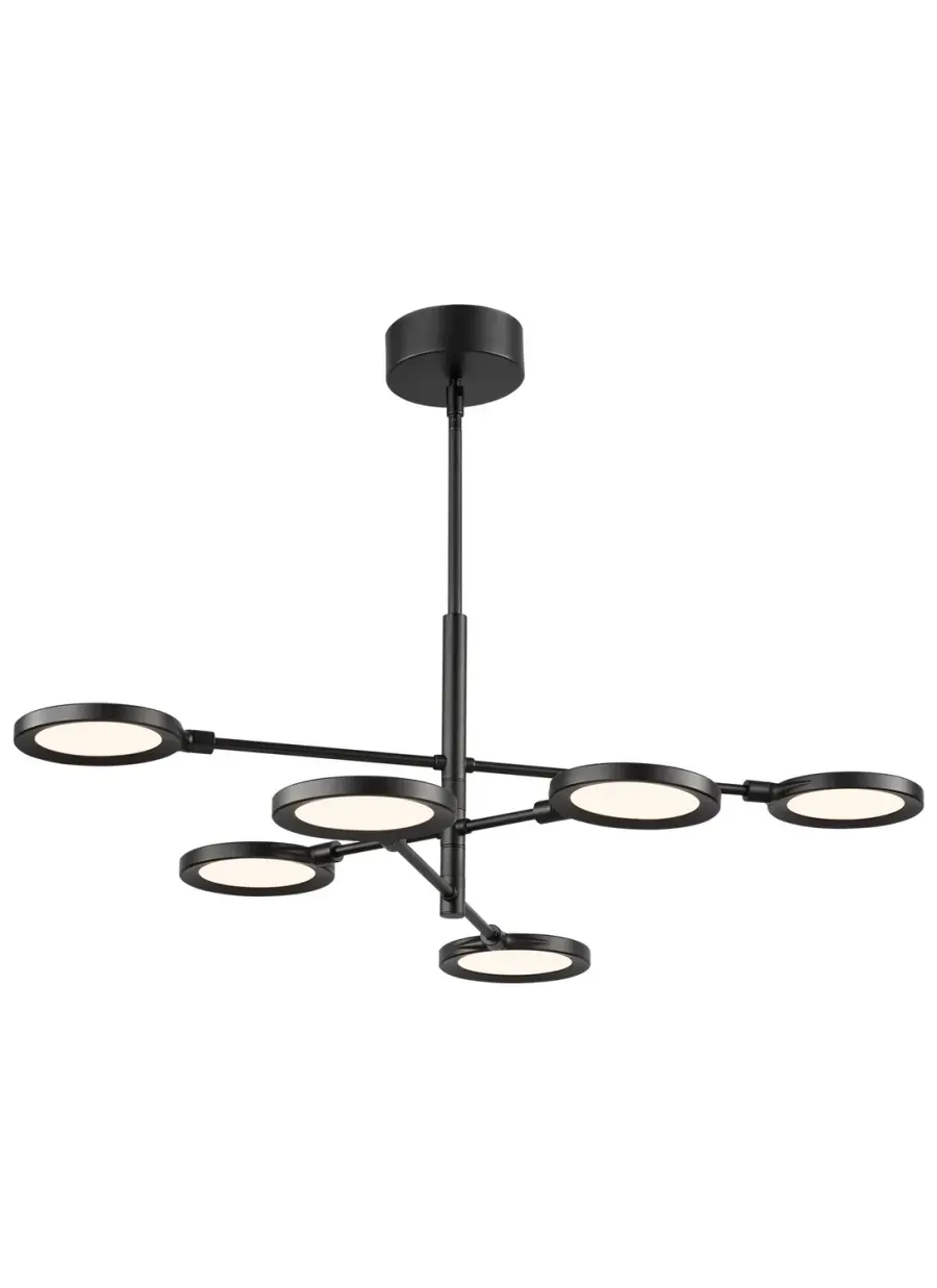 Spectica LED Linear Chandelier in Matte Black