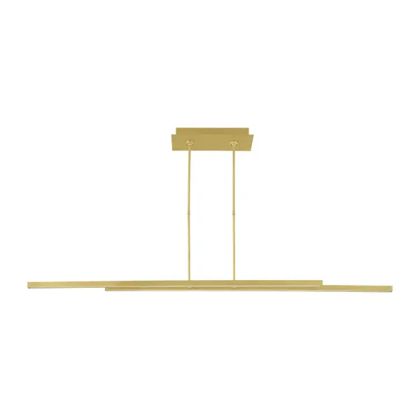 Designer Mick De Giulio's Stagger suspension brings architectural sophistication to modern spaces with its distinctive double-offset frame. The 60-inch length and warm 2700K LED output make it ideal for dining and kitchen islands.