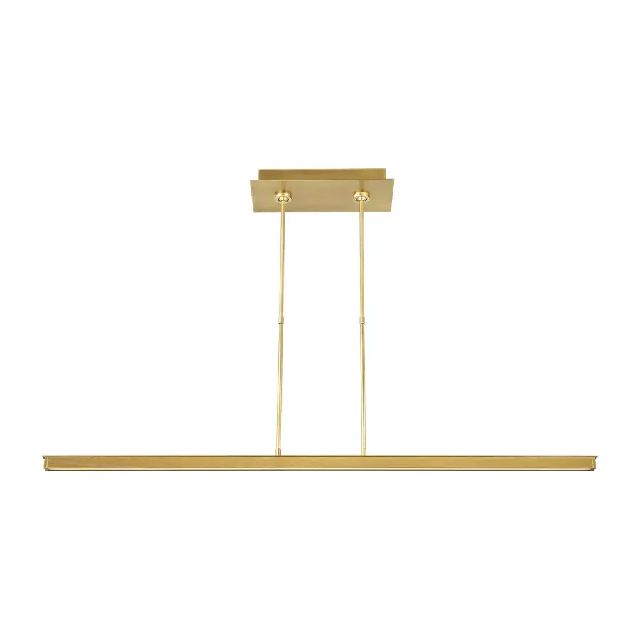 Stagger 48" LED Linear Suspension in Natural Brass