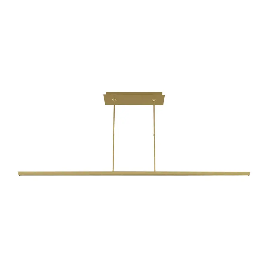 Stagger 72" LED Linear Suspension in Natural Brass