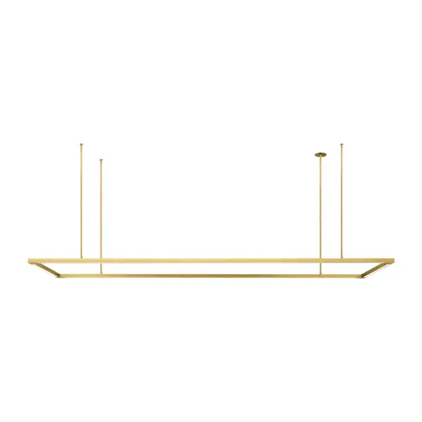 The Stagger Halo 84 delivers dramatic illumination with its 7-foot span and slender profile. Designed by Mick De Giulio, this fixture combines architectural sophistication with powerful LED output, making it ideal for large dining tables and kitchen islands.