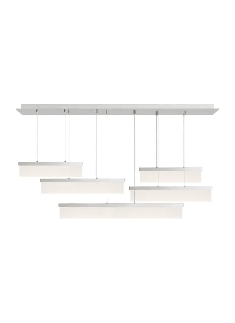 Sweep LED Linear Suspension in Polished Nickel