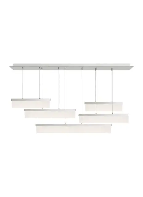Sweep LED Linear Suspension in Polished Nickel