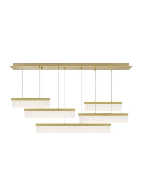 Sweep LED Linear Suspension in Aged Brass