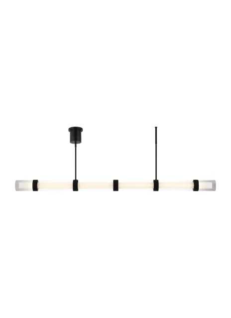 Wit LED Linear Suspension in Black