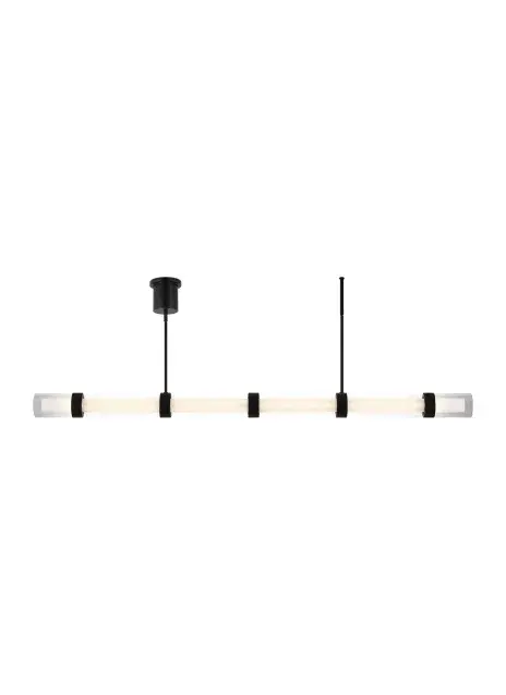 Wit LED Linear Suspension in Black