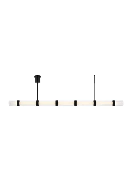 Wit LED Linear Suspension in Black