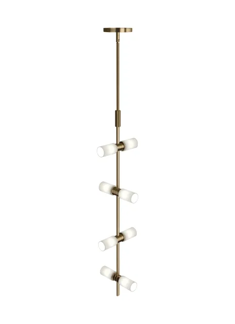 ModernRail LED Pendant in Aged Brass