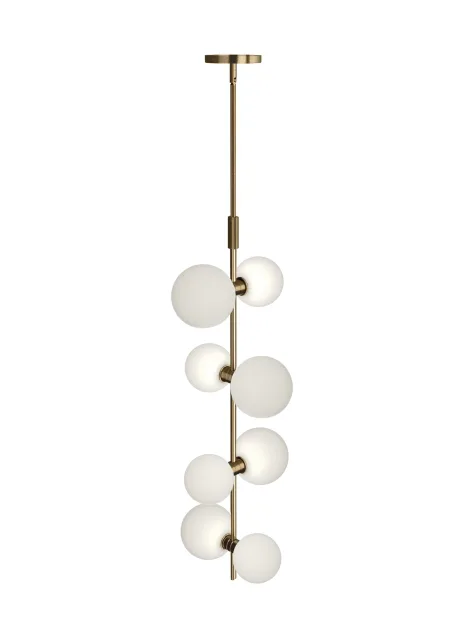 ModernRail LED Pendant in Aged Brass