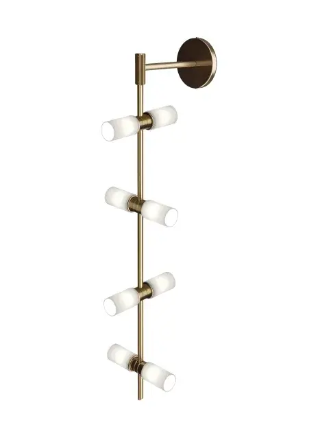 ModernRail LED Wall Sconce in Aged Brass
