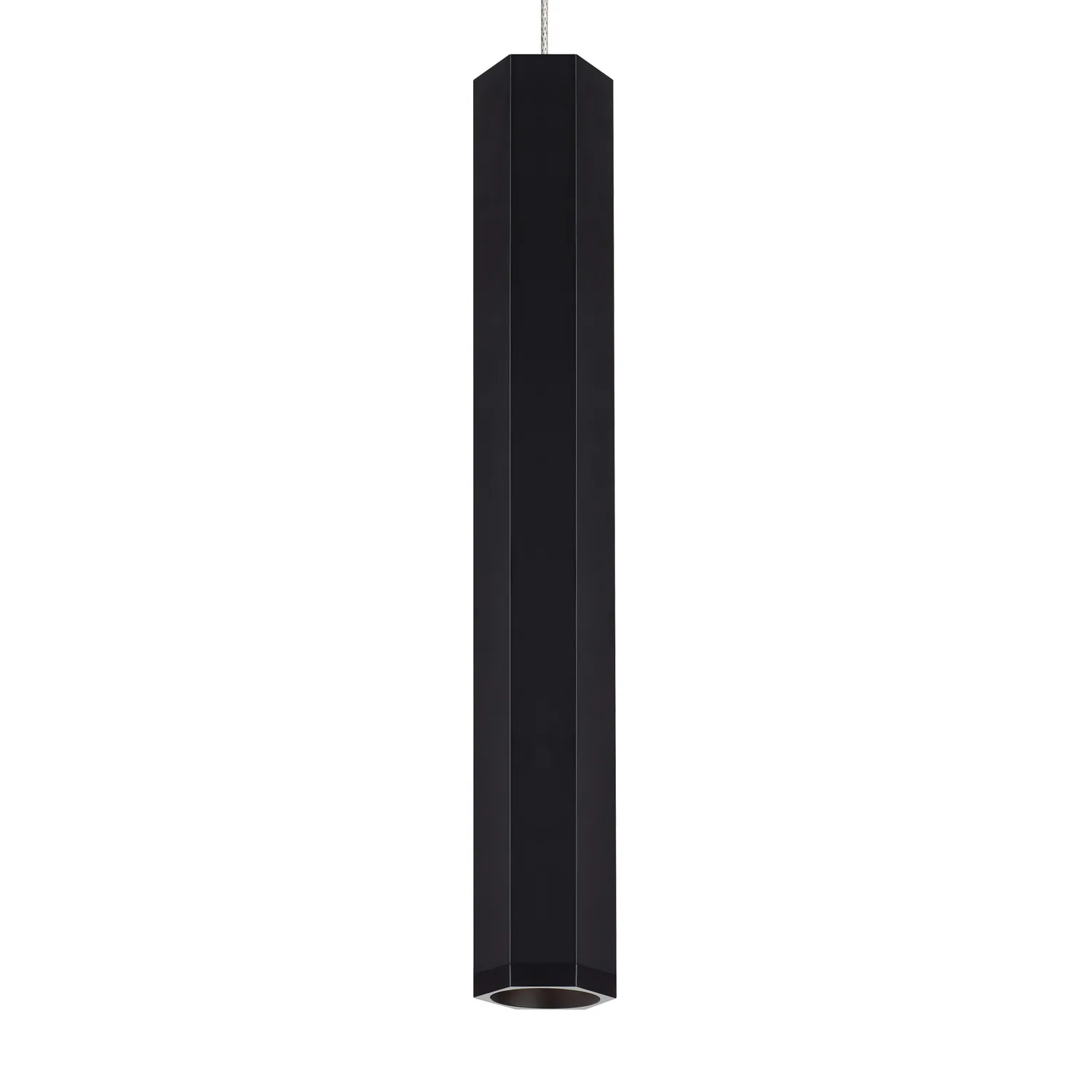 Blok One Light Pendant in Matte Black/Satin Nickel