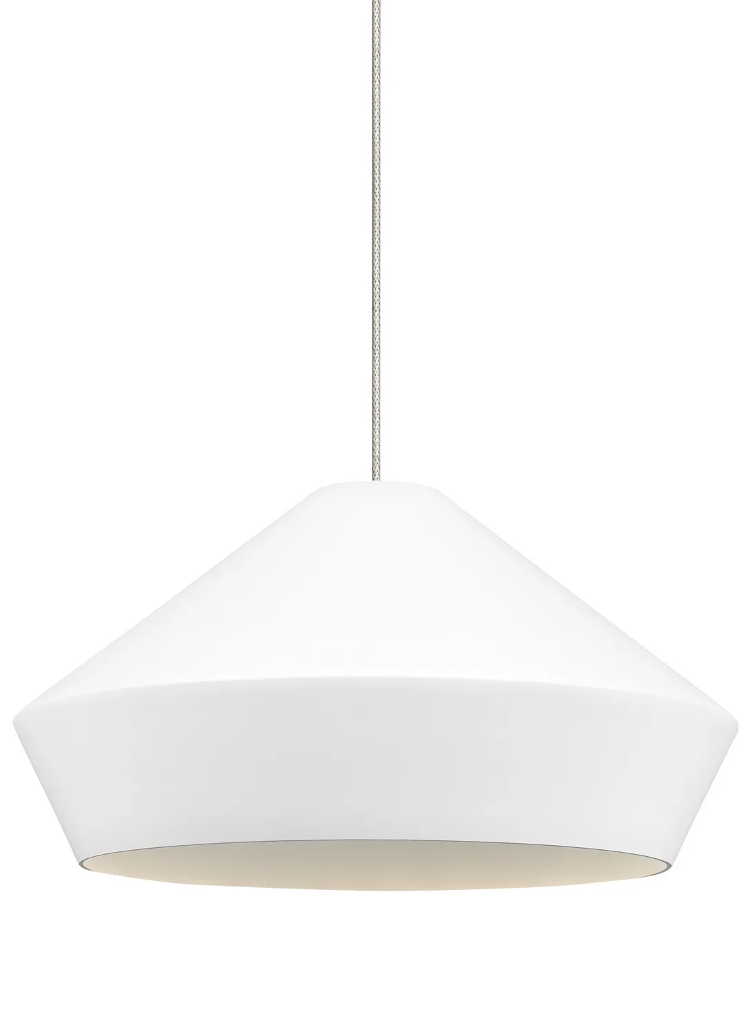 Brummel One Light Pendant in Satin Nickel