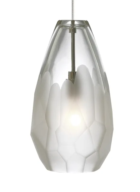 Briolette LED Pendant in Satin Nickel