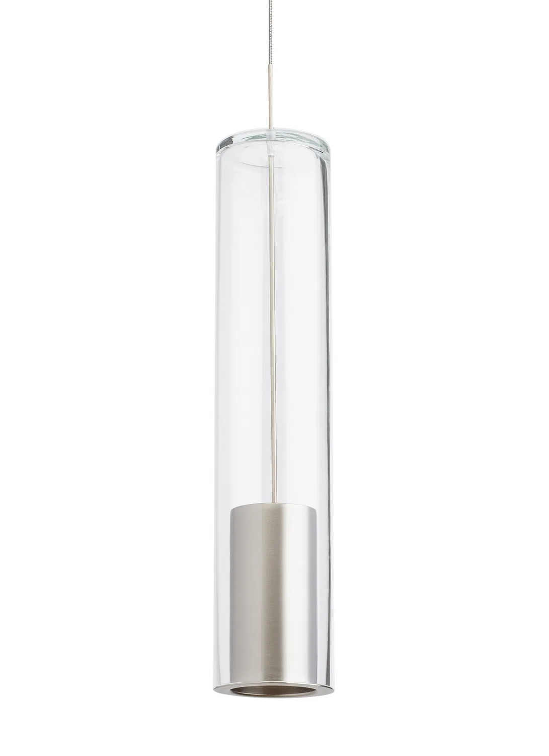 Captra LED Pendant in Satin Nickel