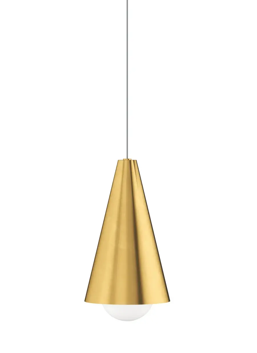 Joni Mini LED Pendant in Natural Brass