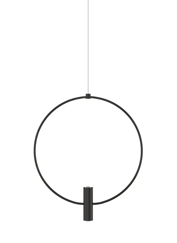 Layla 13" LED Ring Pendant in Nightshade Black