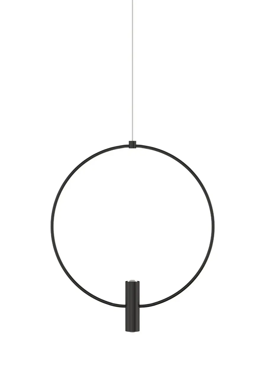 Layla 13" LED Ring Pendant in Nightshade Black
