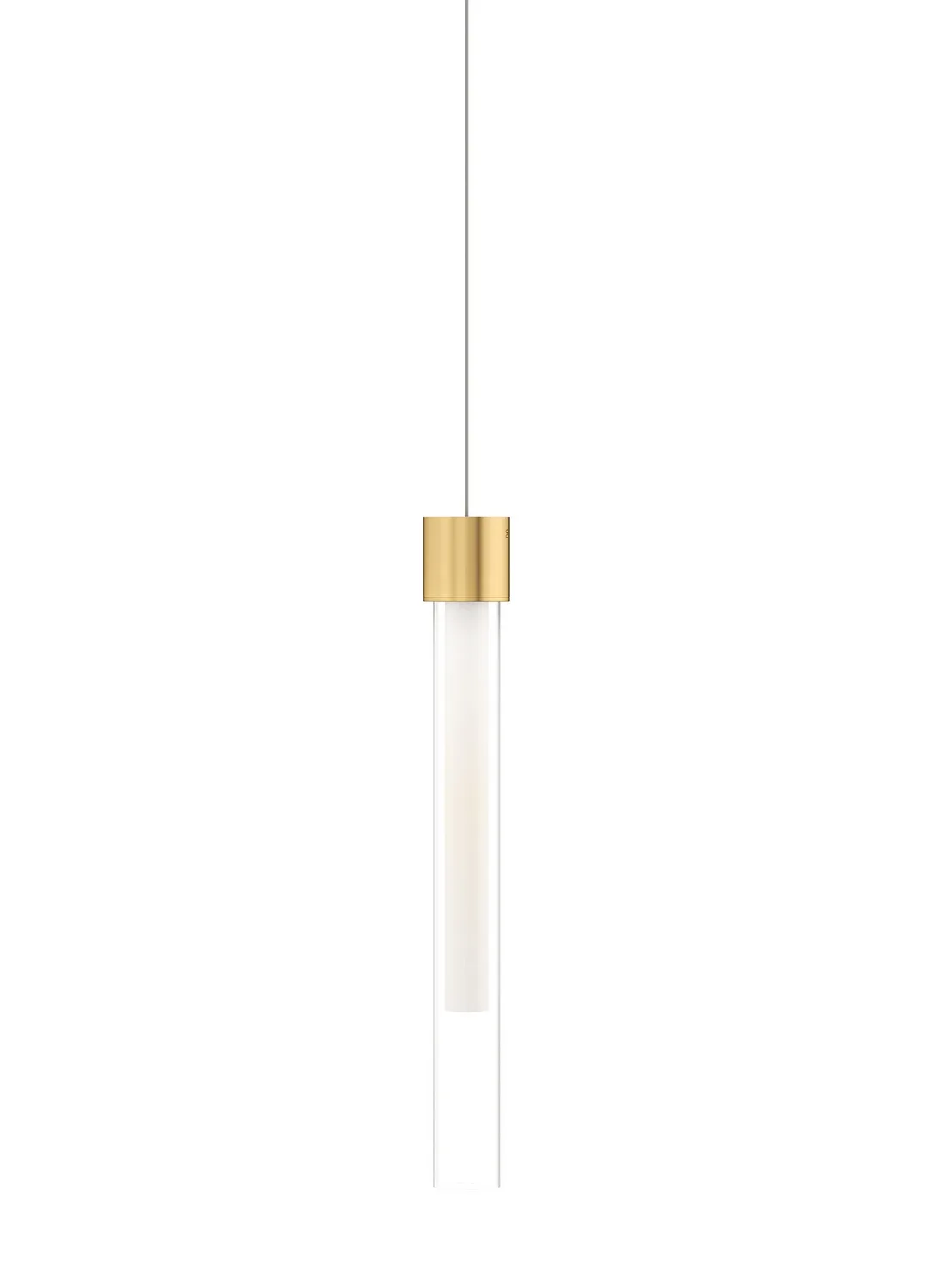 Linger LED Mini Pendant in Natural Brass