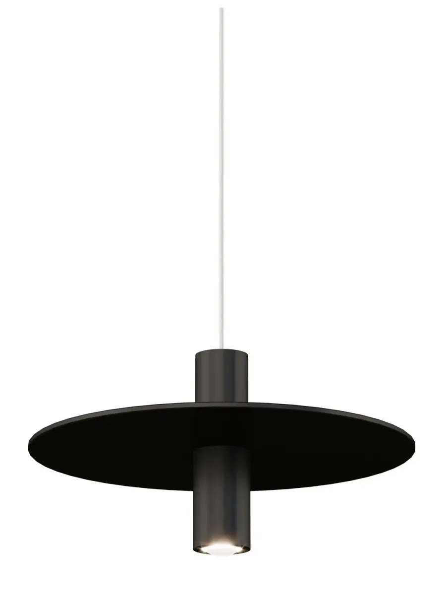 Ponte LED Pendant in Nightshade Black