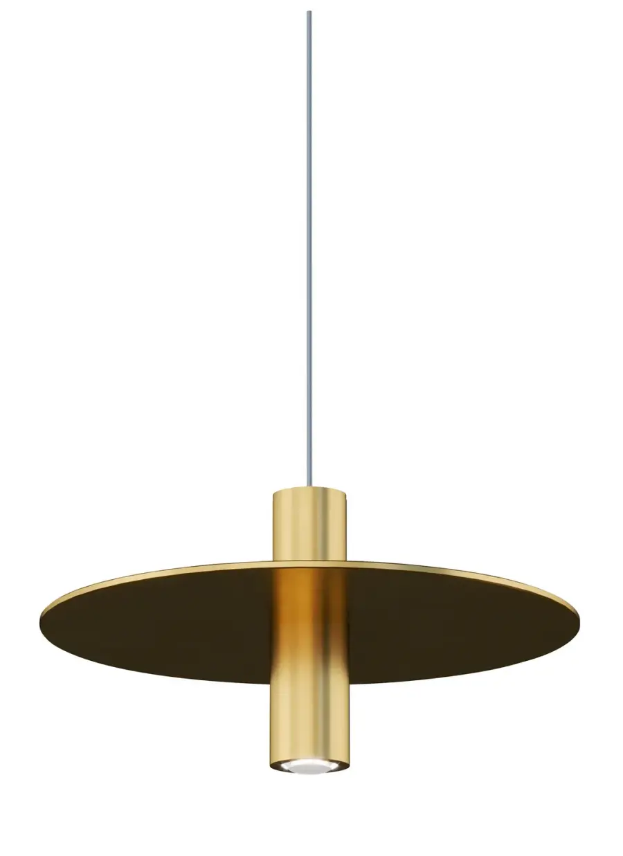 Ponte LED Pendant in Natural Brass