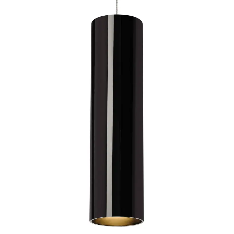 Piper One Light Pendant in Black/Satin Nickel