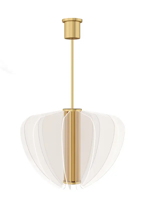 Nyra 28" LED Chandelier in Plated Brass