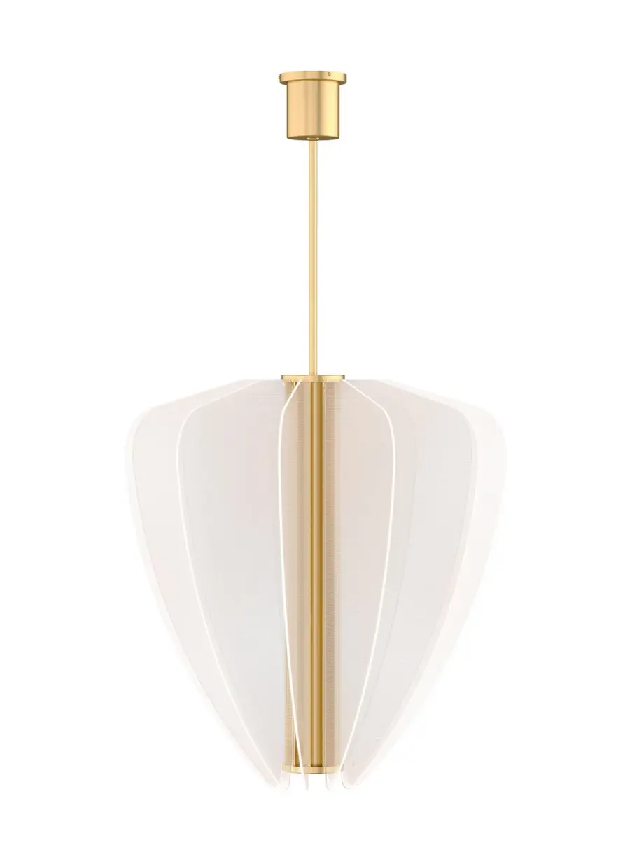 Nyra 30" LED Chandelier in Plated Brass