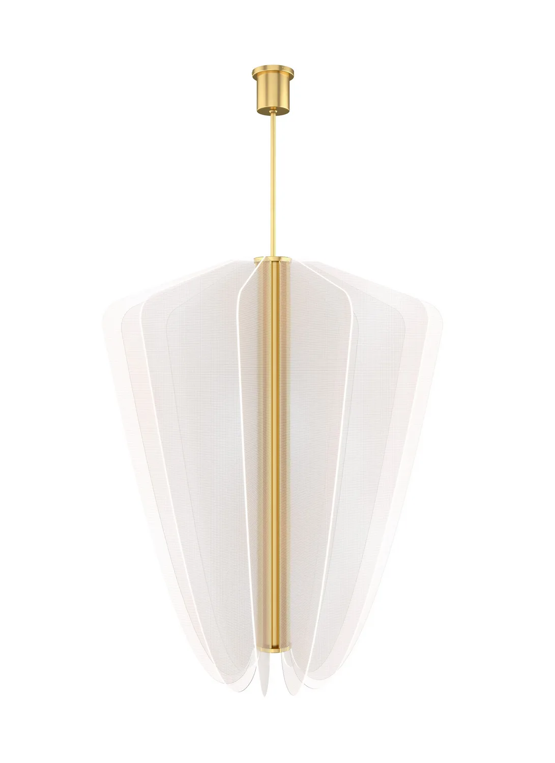 Nyra 42" LED Chandelier in Plated Brass