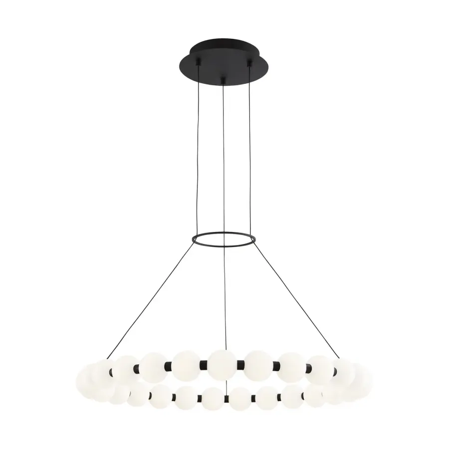 Orbet 30" LED Chandelier in Nightshade Black