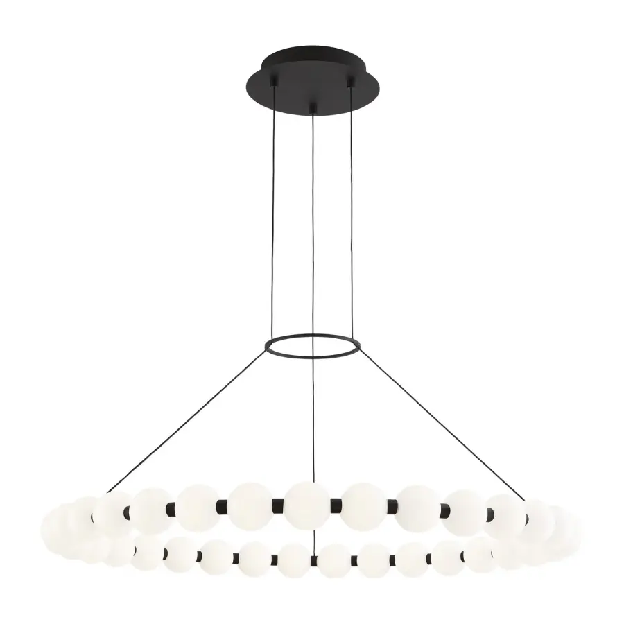 Orbet 36" LED Chandelier in Nightshade Black