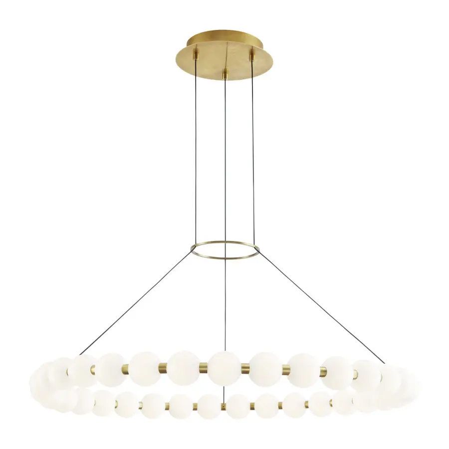 Orbet 36" LED Chandelier in Natural Brass