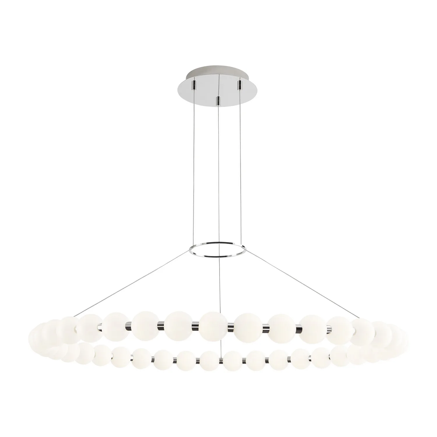 Orbet 42" LED Chandelier in Polished Nickel