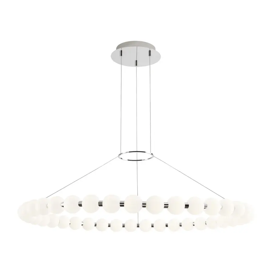 Orbet 42" LED Chandelier in Polished Nickel
