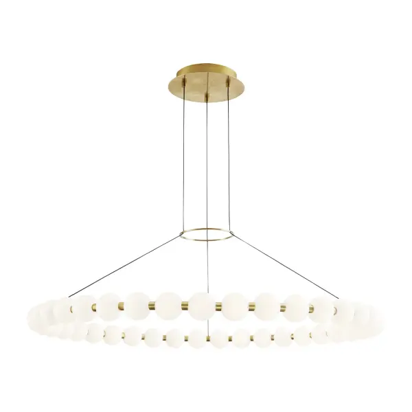 Orbet 42" LED Chandelier in Natural Brass