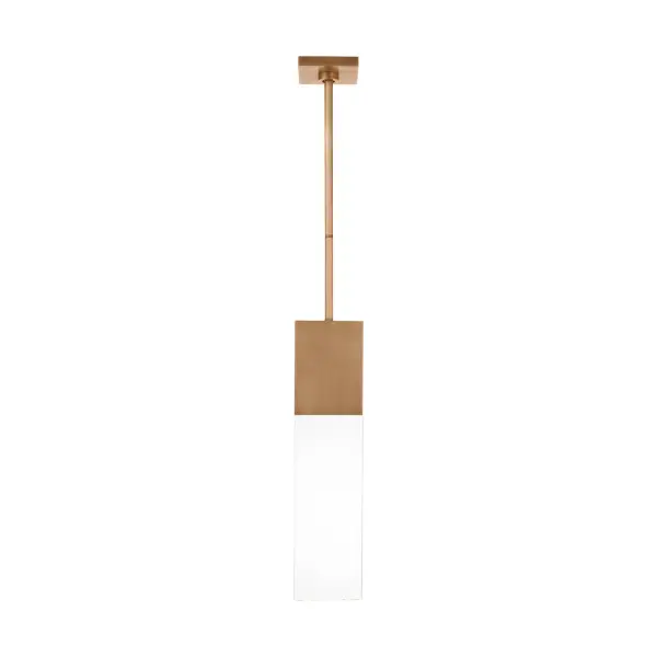 Kelly Wearstler's Kulma pendant reimagines the classic lantern with clean geometric planes of crystal glass and burnished copper. Its slender profile and warm 2700K LED make it ideal for modern spaces requiring subtle accent lighting.