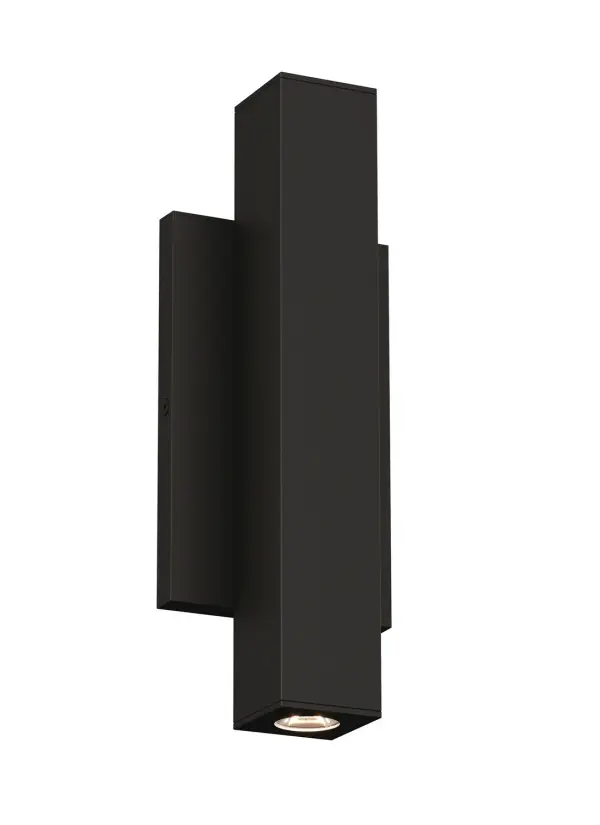 Chara LED Outdoor Wall Lantern in Black