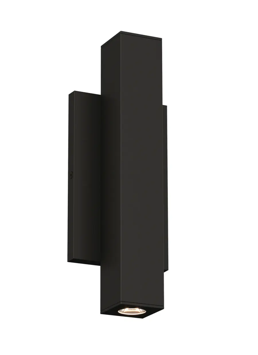 Chara LED Outdoor Wall Lantern in Black