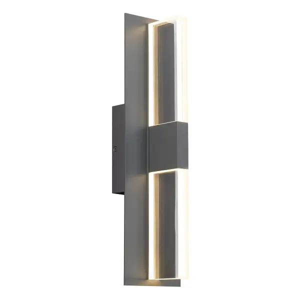The Lyft wall sconce by Sean Lavin delivers modern sophistication with geometric design and versatile lighting options. Sand-blasted acrylic diffusers create soft, wide-dispersed up and down light, while stainless steel hardware and UV-stabilized materials ensure outdoor durability.