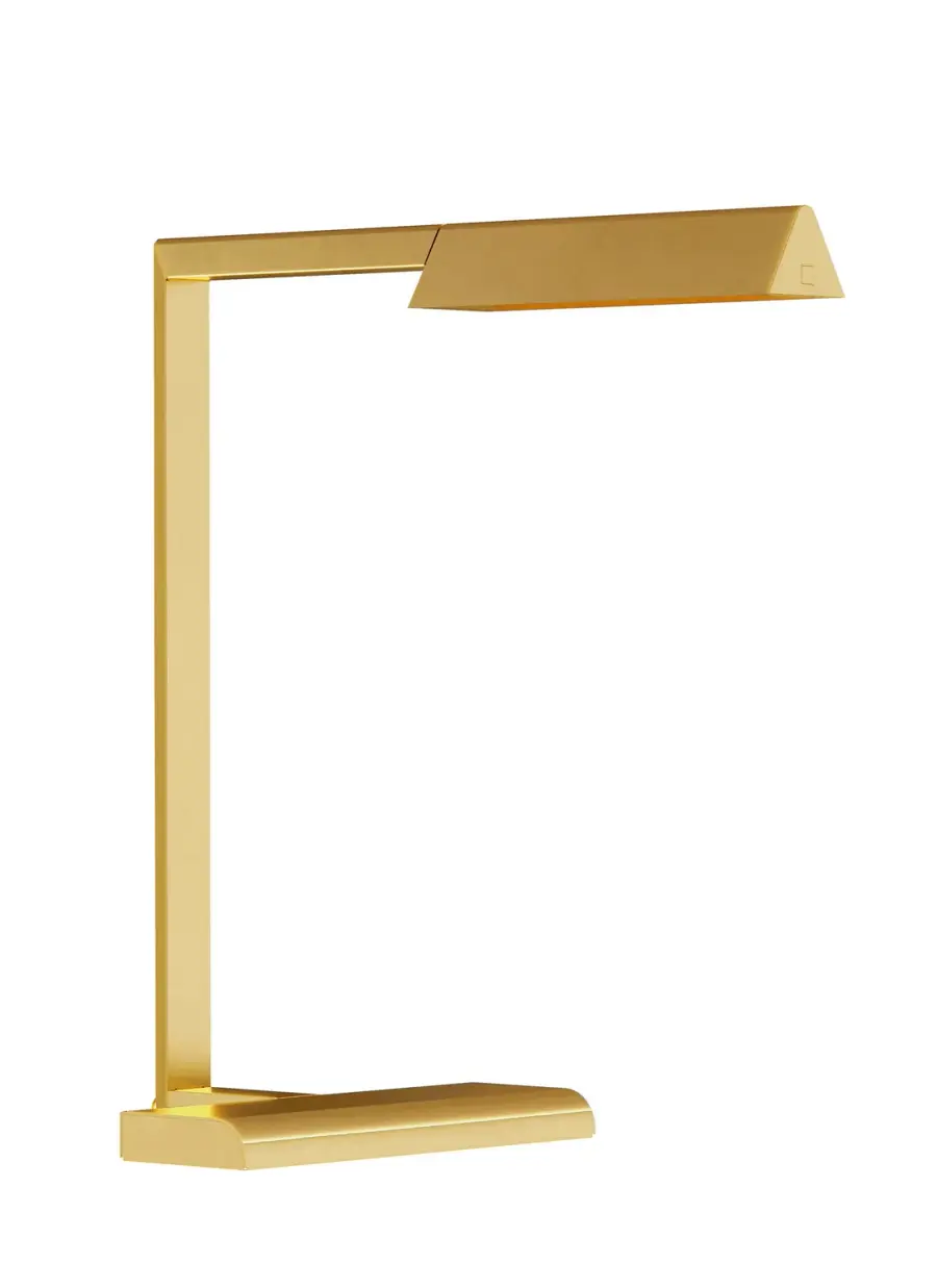Dessau LED Table Lamp in Natural Brass