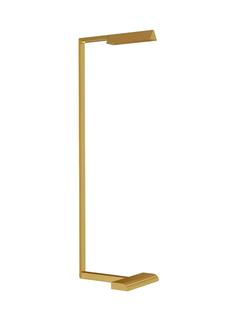 Dessau LED Floor Lamp in Natural Brass