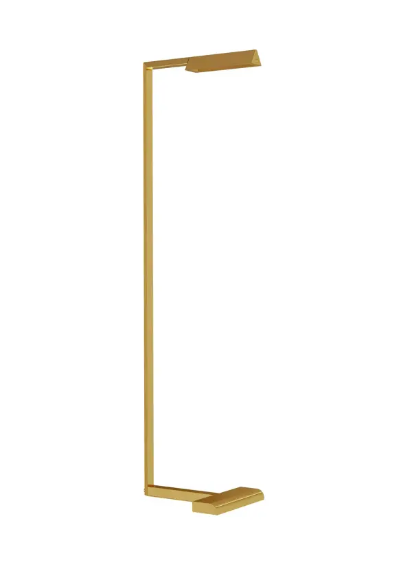 Dessau LED Floor Lamp in Natural Brass