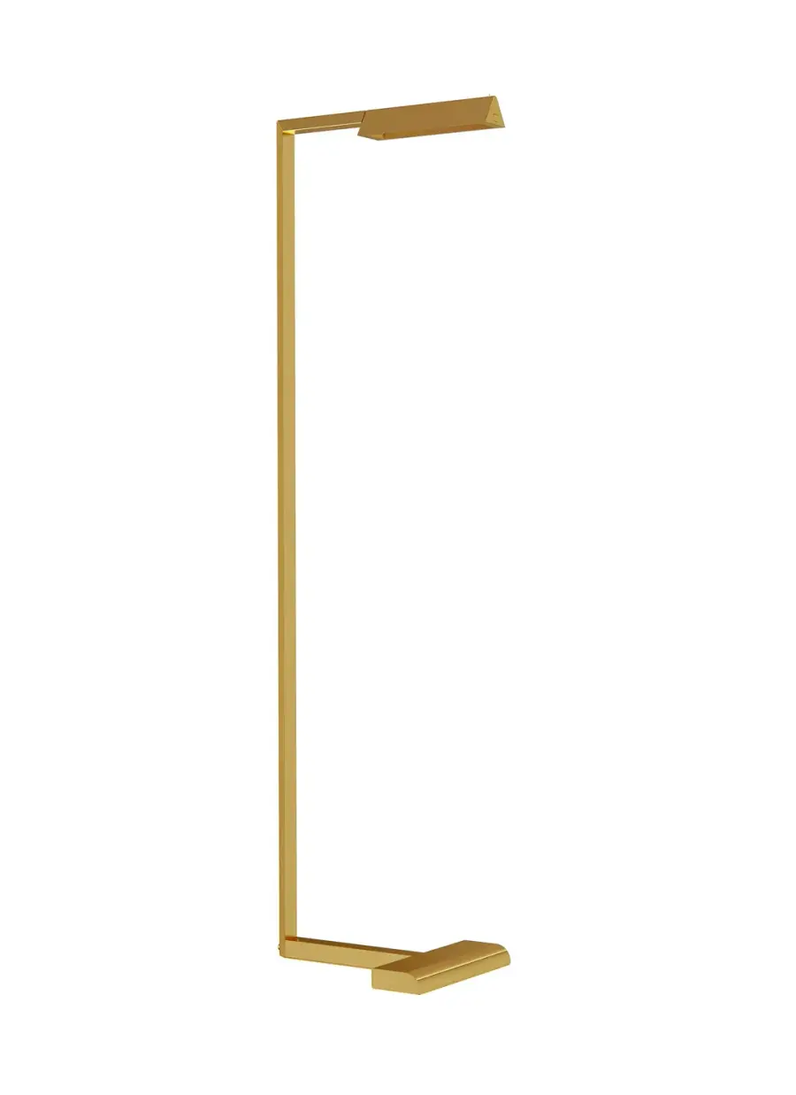 Dessau LED Floor Lamp in Natural Brass