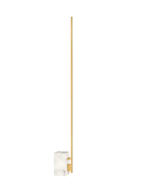 The Klee LED Table Lamp by Sean Lavin delivers dramatic height and modern minimalist design inspired by the Bauhaus movement. Its 70-inch stature makes it a sculptural focal point, while the integrated 3-step touch dimmer provides functional versatility.