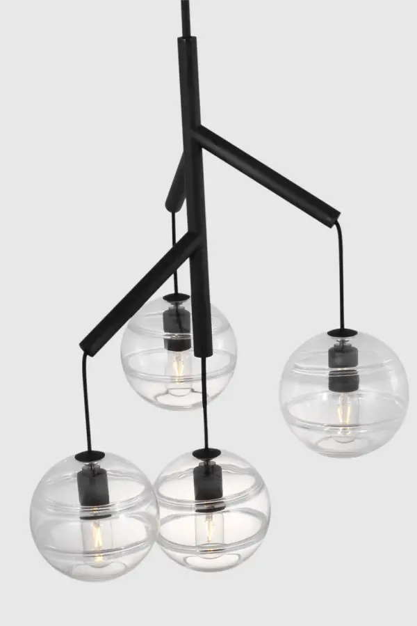 Sedona Single Chandelier in Nightshade Black - Image 3