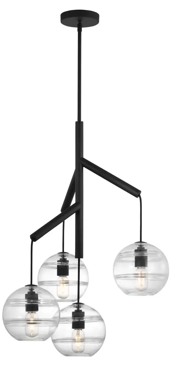 Sedona Single Chandelier in Nightshade Black - Image 1