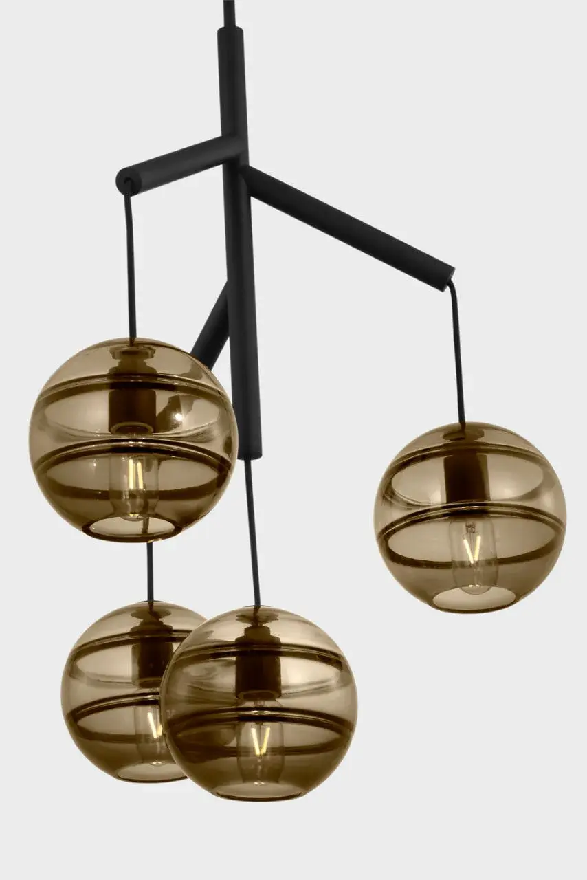Sedona Single Chandelier in Nightshade Black - Image 3
